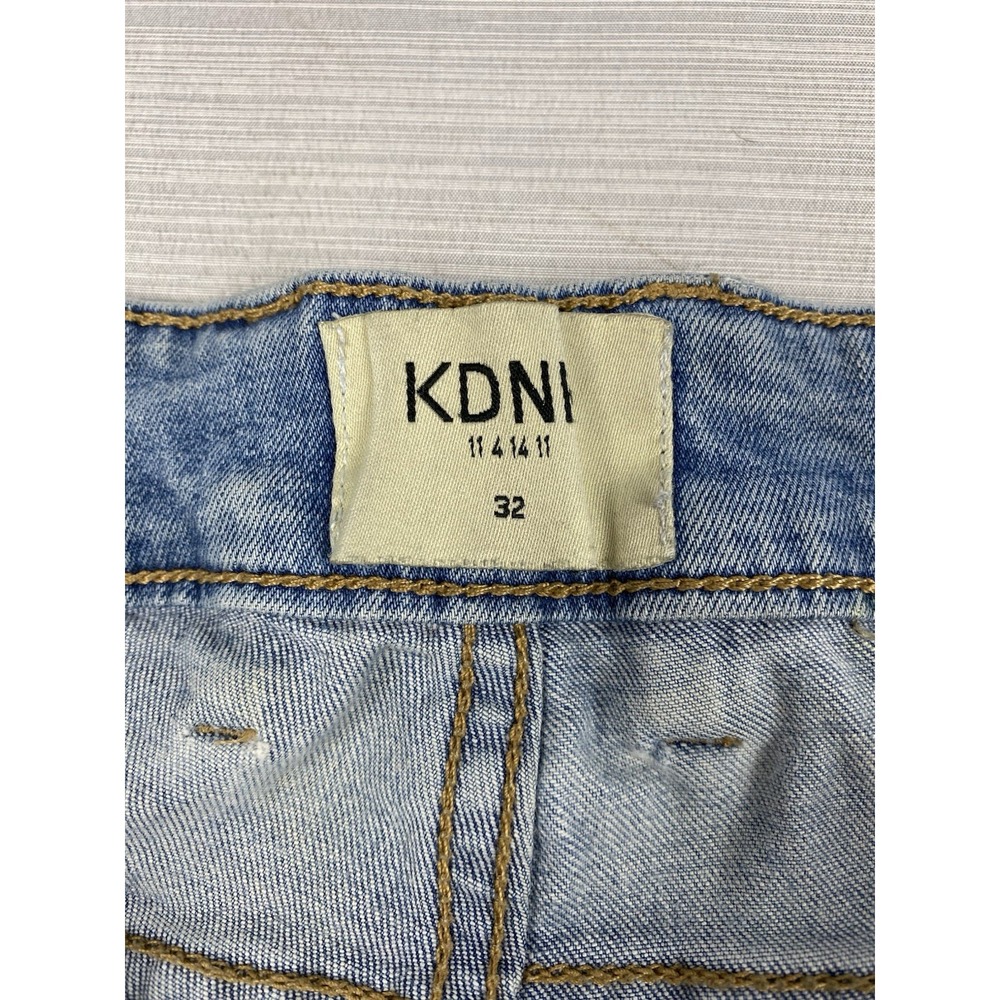 KDNK Jeans Grunge Paint Splatter Slim Fit Ripped Denim Men's Size 32 -11 4 14 11 - Picture 14 of 16